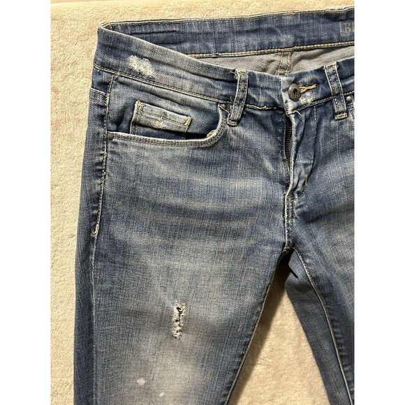 Blank NYC Womens Size 25 Boyfriend Distressed Blue Jeans Stretch Flavor Savor‎ - Picture 3 of 16